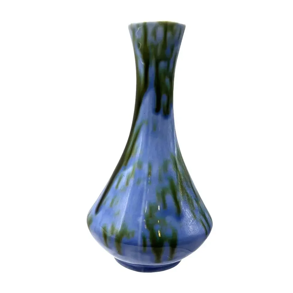 Stangl Caribbean #4050 Genie Ceramic Vase MCM Pottery Light Blue Green 8